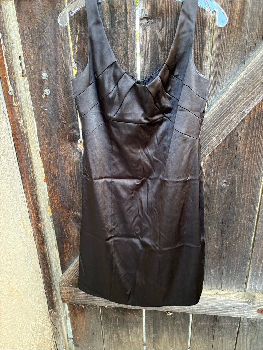 ABG (Byer California) vintage black satin cocktail dress